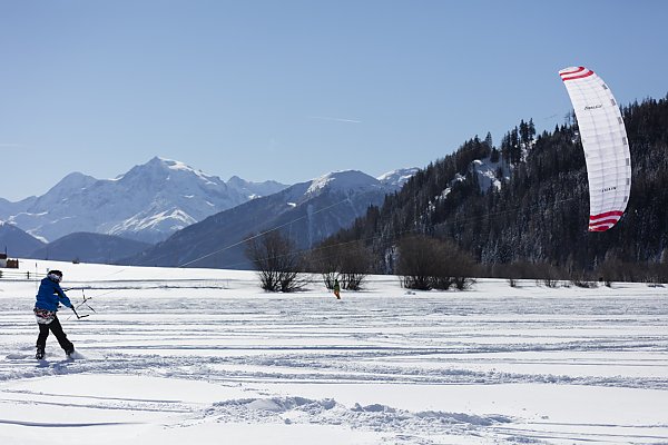 Snowkite am Haidersee